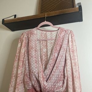 Pink snakeskin bodysuit